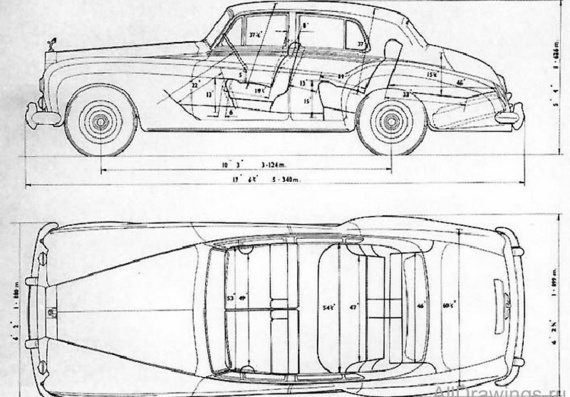Rolls-Royce Silver Cloud III (Rolls-Royce Silver Cloud 3) - drawings (drawings) of the car